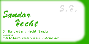 sandor hecht business card